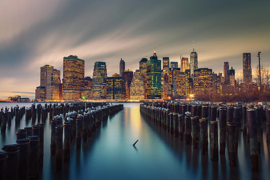 Lower Manhattan from the Water in Brooklyn Photograph by Erik ...