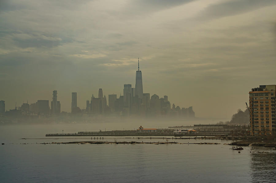 Lower Manhattan from Weehawkin New Jersey Photograph by Bill Cannon