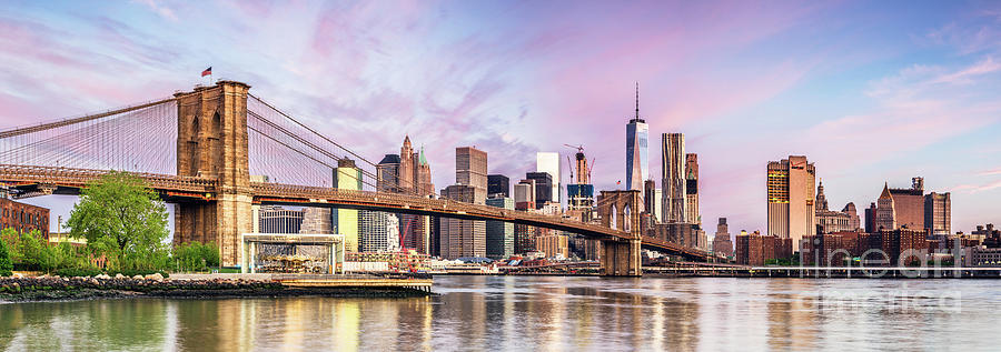 Lower Manhattan skyline panorama, New York, USA Photograph by Matteo Colombo