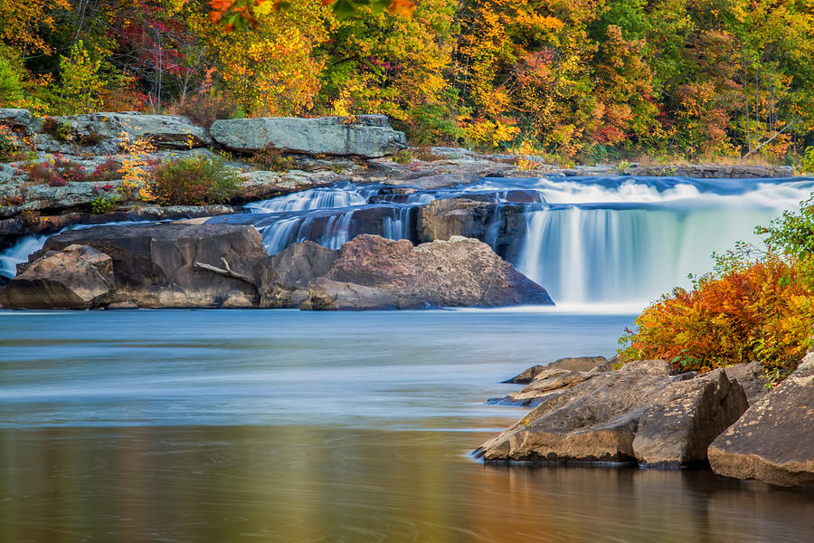 Fall Photograph - Lower Ohiopyle Falls by Jennifer Grover