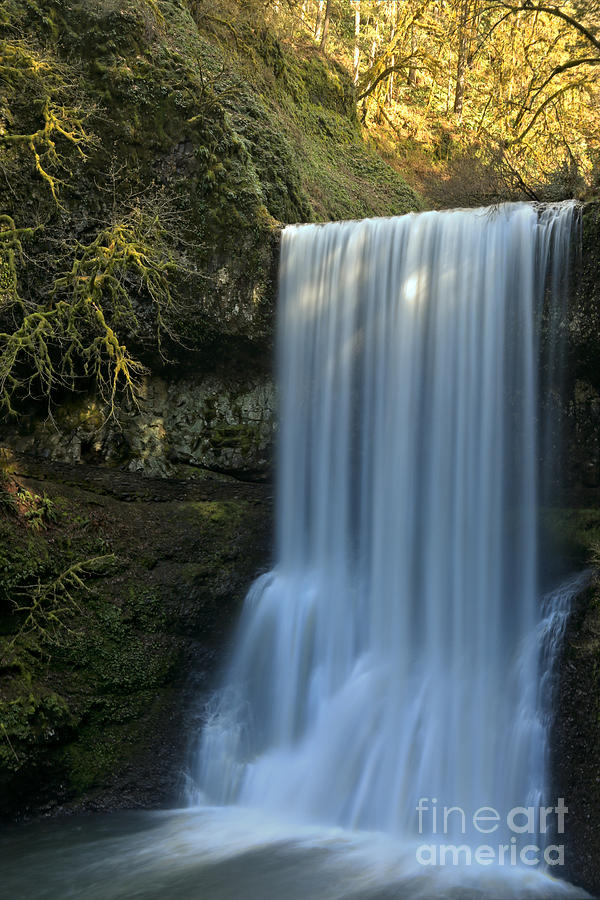 Waterfall Photograph - Lower South Falls Closeup by Adam Jewell