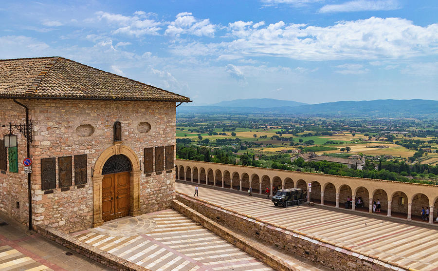 Lower Square and Umbrian Countryside Photograph by Carolyn Derstine