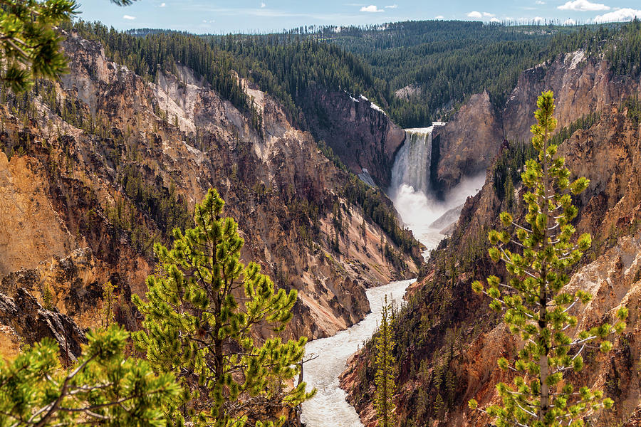 National Parks Photograph - Lower Yellowstone Canyon Falls 5 - Yellowstone National Park Wyoming by Brian Harig