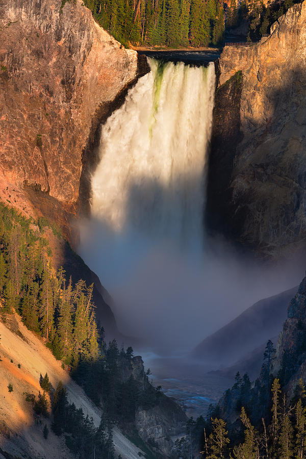 Yellowstone National Park Photograph - Lower Yellowstone Falls by Steve Gadomski
