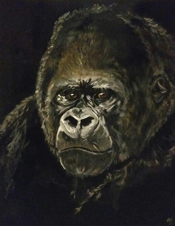 Gorrilla Painting - Lowland by Carole Hutchison