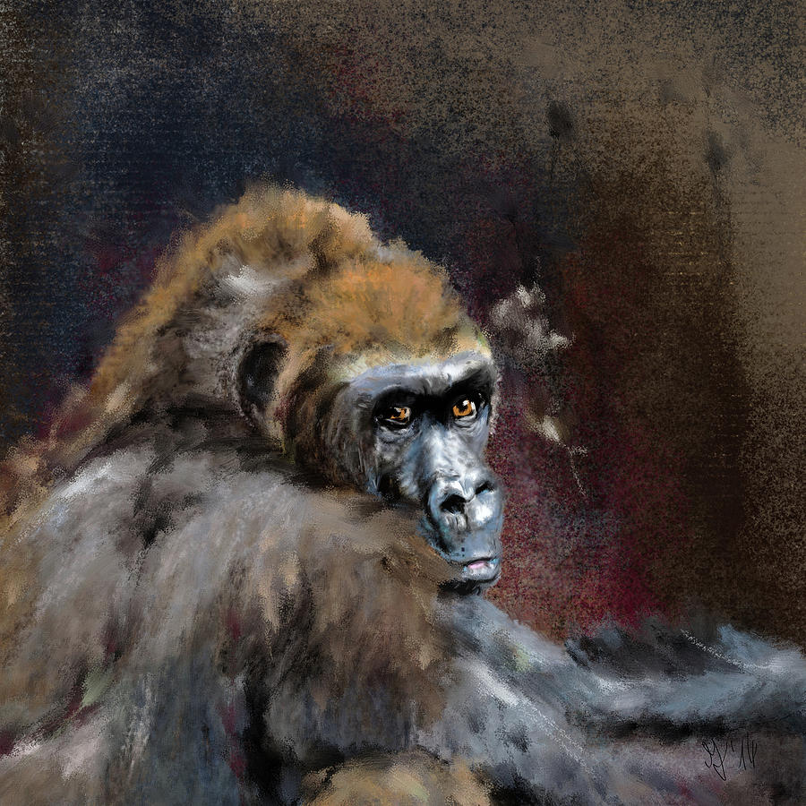 Lowland Gorilla Painting by Mandy Tabatt