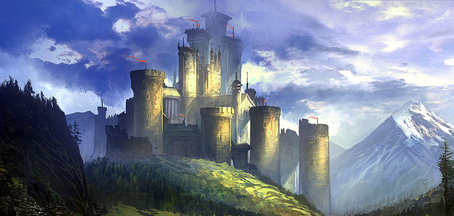 Lowlands Castle Painting By Mark N Tompkins - Fine Art America