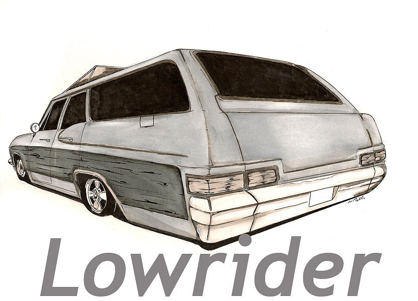 Lowrider Wagon Mixed Media by Nathan  Miller