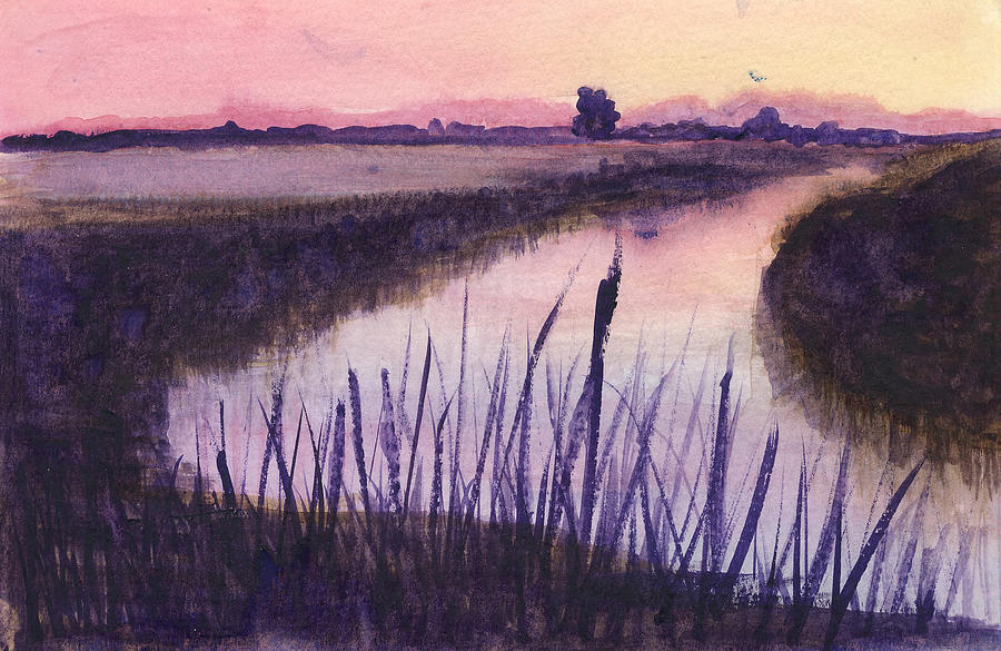 Loxahatchee Sunset Painting by Donna Walsh