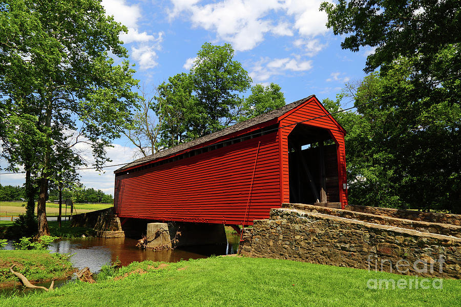 Loys Station Covered Bridge Frederick County Maryland Photograph by James Brunker