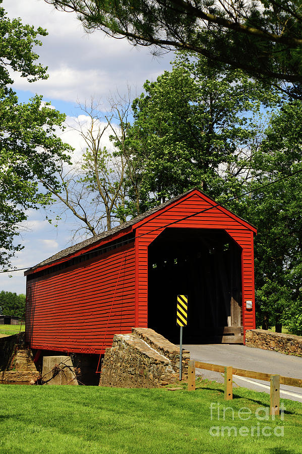Loys Station Covered Bridge near Thurmont Maryland Photograph by James Brunker