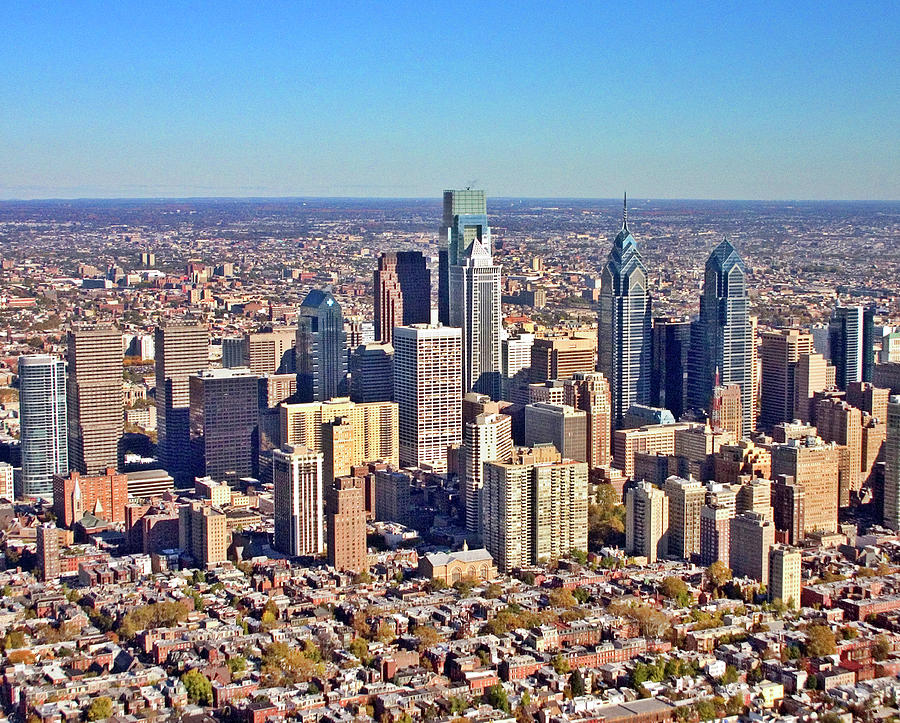 LRG Format Aerial Philadelphia Skyline 226 W Rittenhouse Sq 100 Philadelphia PA 19103 5738 Photograph by Duncan Pearson