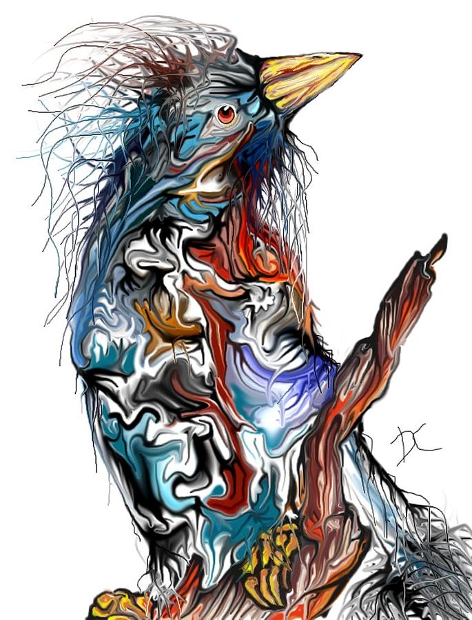 LSD Bird Digital Art by Darren Cannell