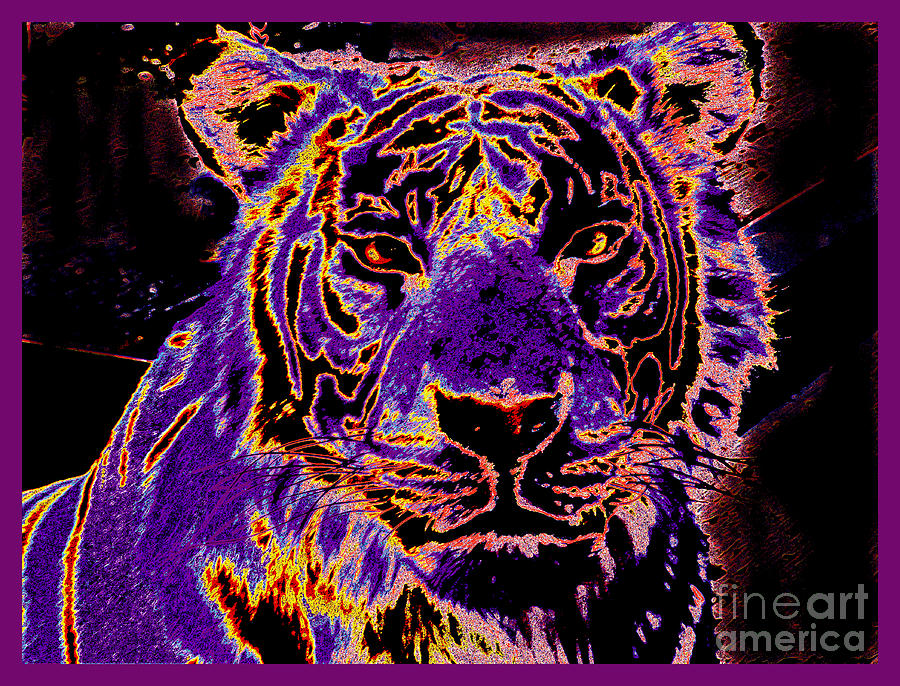 LSU Tiger Painting by RJ Aguilar