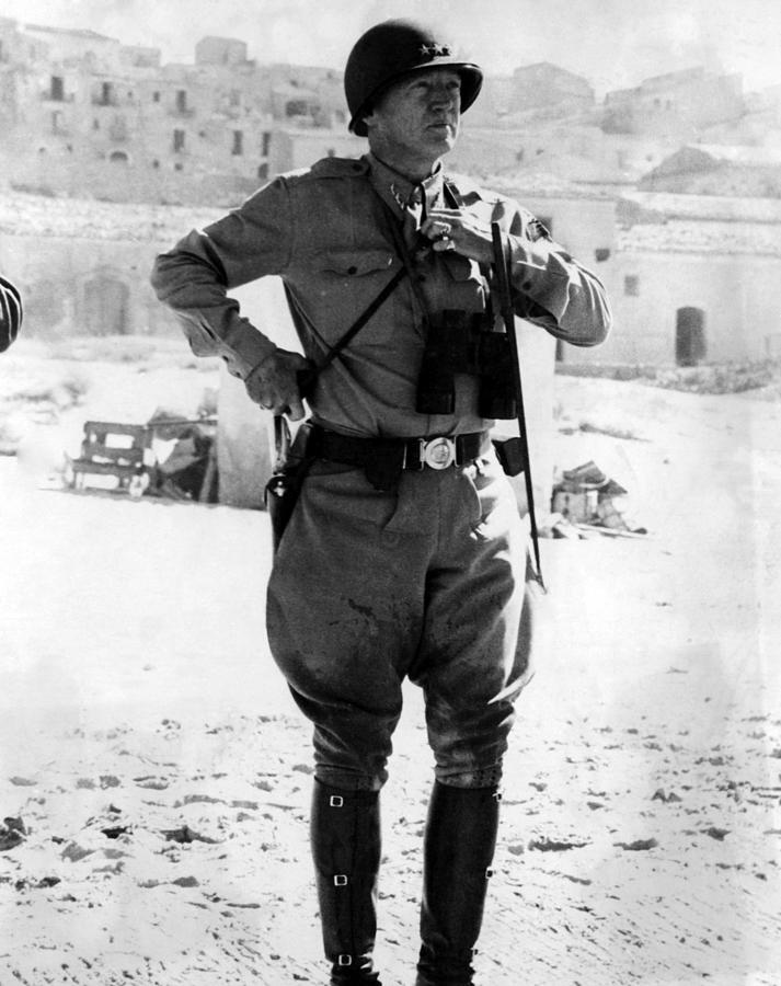 Lt. General George Patton, Sicily, 1943 Photograph by Everett