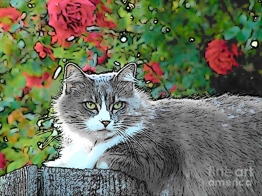 Lu with roses Photograph by Lisa Dunn