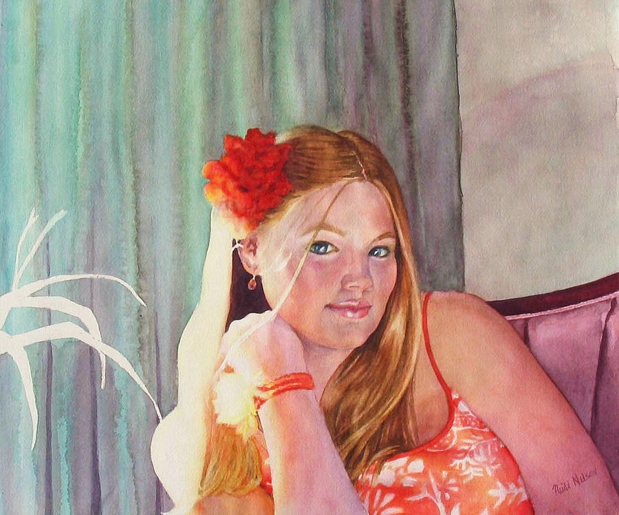 Luau Merrill Painting by Heidi E Nelson