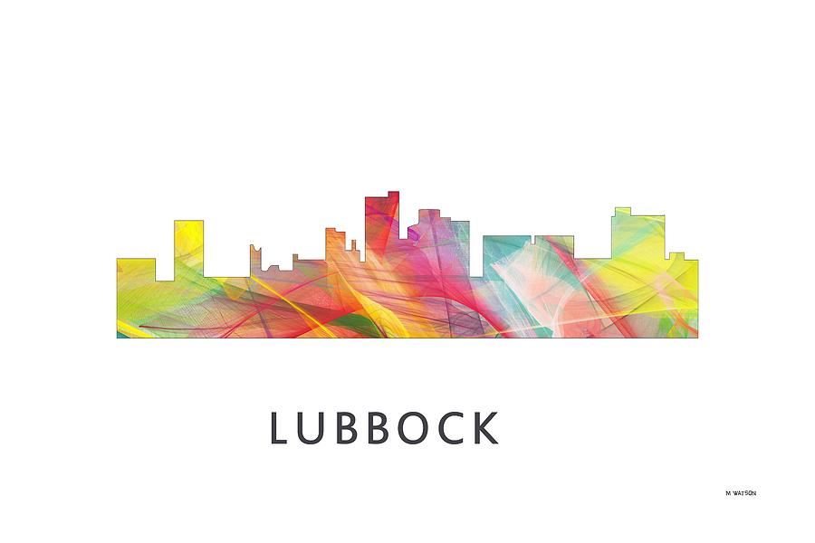 Architecture Digital Art - Lubbock Texas Skyline by Marlene Watson