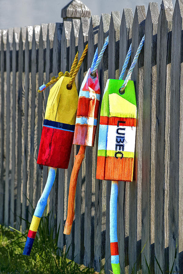 Lubec Buoys Photograph by Marty Saccone