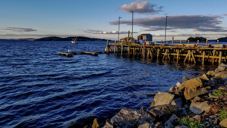 Lubec, Maine - Johnson Bay from Inn on the Wharf Photograph by Marilyn Burton