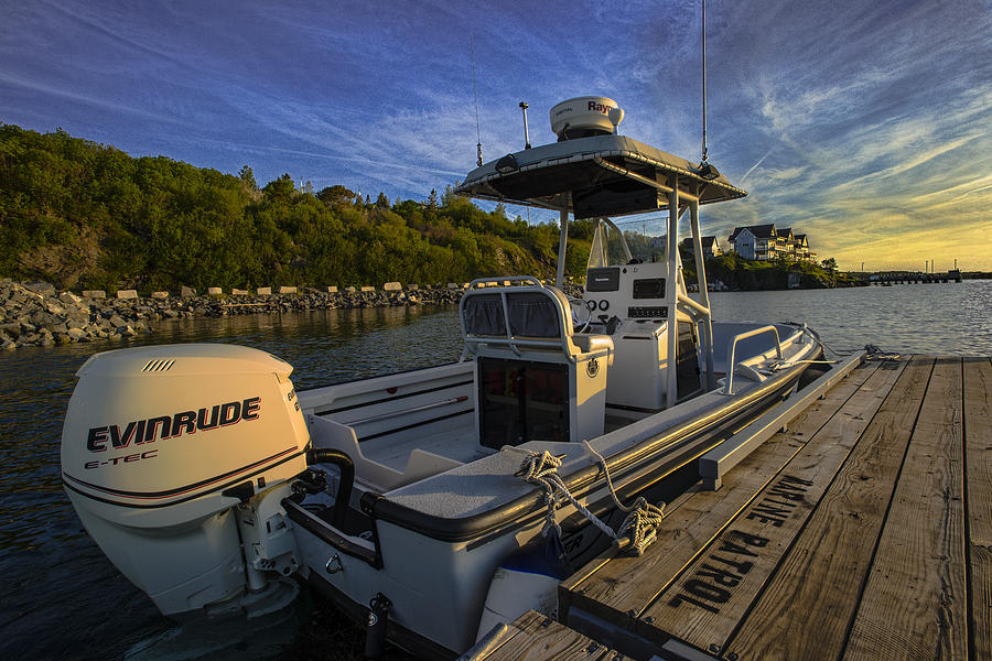Lubec Marine Patrol Boat  Photograph by Marty Saccone