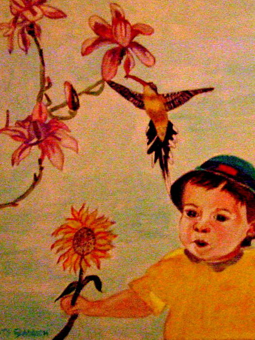 Lucas Le Petit Tournesol Painting by Rusty Gladdish