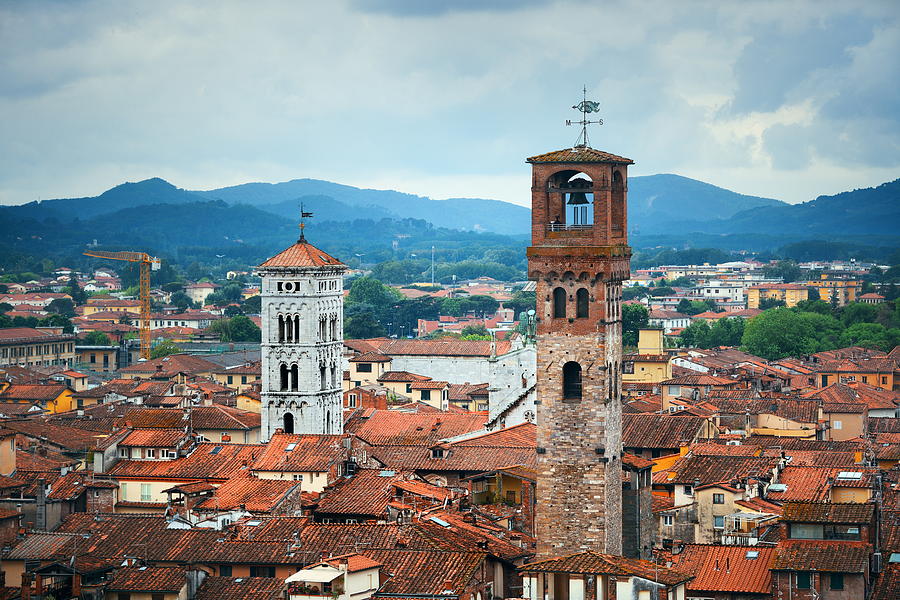 Lucca skyline tower Photograph by Songquan Deng