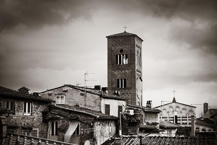 Lucca Tower of Chiesa San Pietro Photograph by Songquan Deng