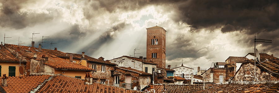 Lucca Tower panorama Photograph by Songquan Deng