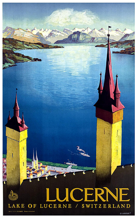 Lucerne, Lake, Switzerland Painting by Long Shot