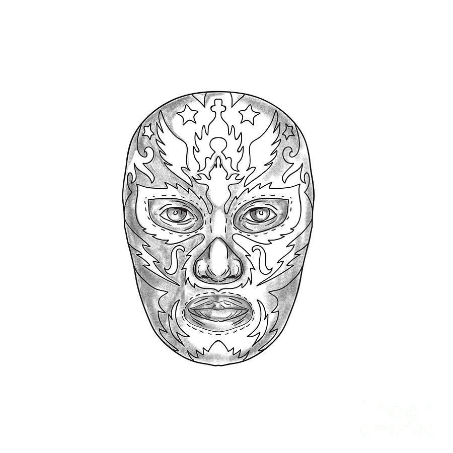 nacho libre mask drawing
