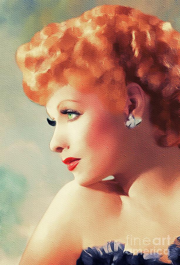Hollywood Painting - Lucille Ball, Hollywood Legend by Esoterica Art Agency