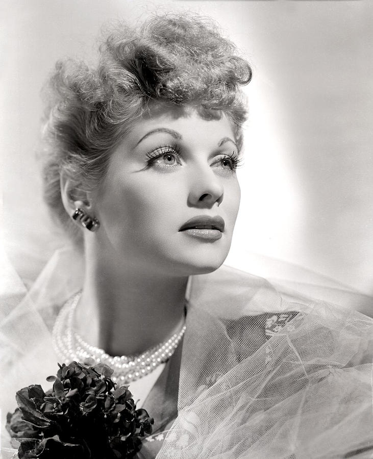 Ball Photograph - Lucille Ball Portrait With Gauze, 1940s by Everett