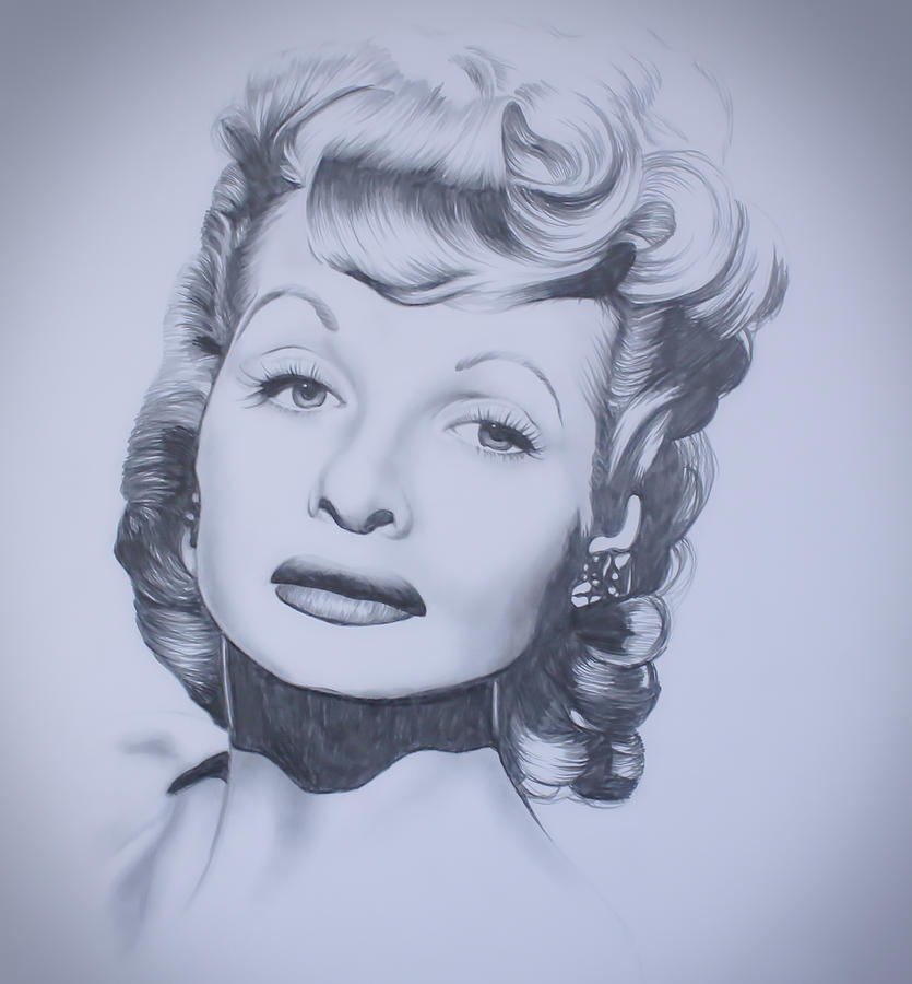 Lucille Ball Drawing by Sarah Murabito
