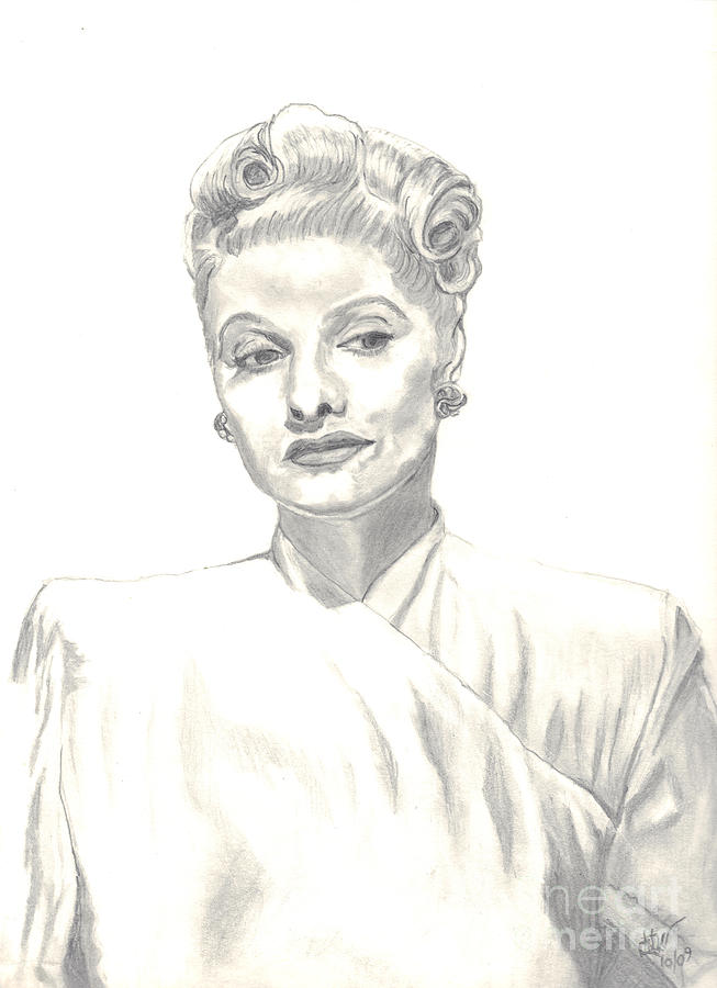 Lucille Drawing by Carol Wisniewski
