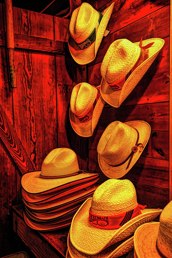 Luckenbach Hats HDR Photograph by Judy Vincent