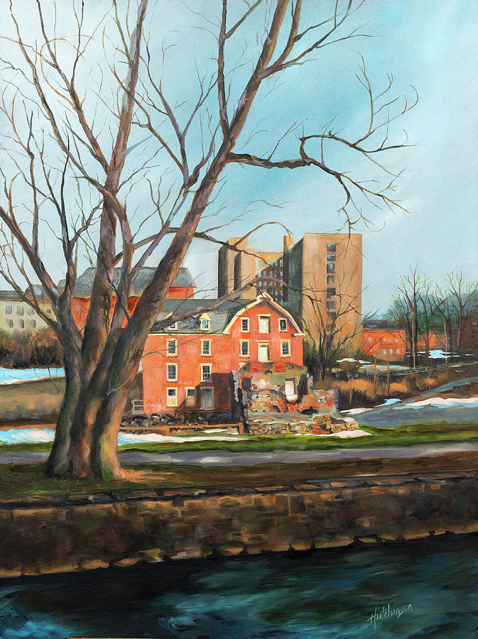 Bethlehem Painting - Luckenbach Mill by Diane Hutchinson