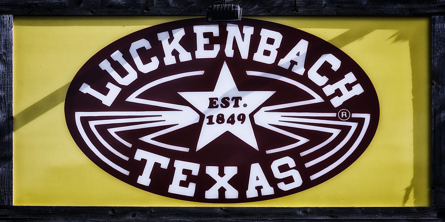 Luckenbach Texas Sign Bleached Photograph by Joan Carroll