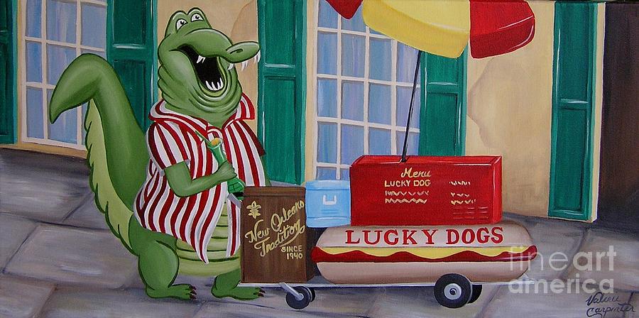 Lucky Dog Painting by Valerie Carpenter