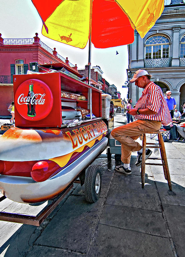 New Orleans Photograph - Lucky Dogs and Coke by Steve Harrington