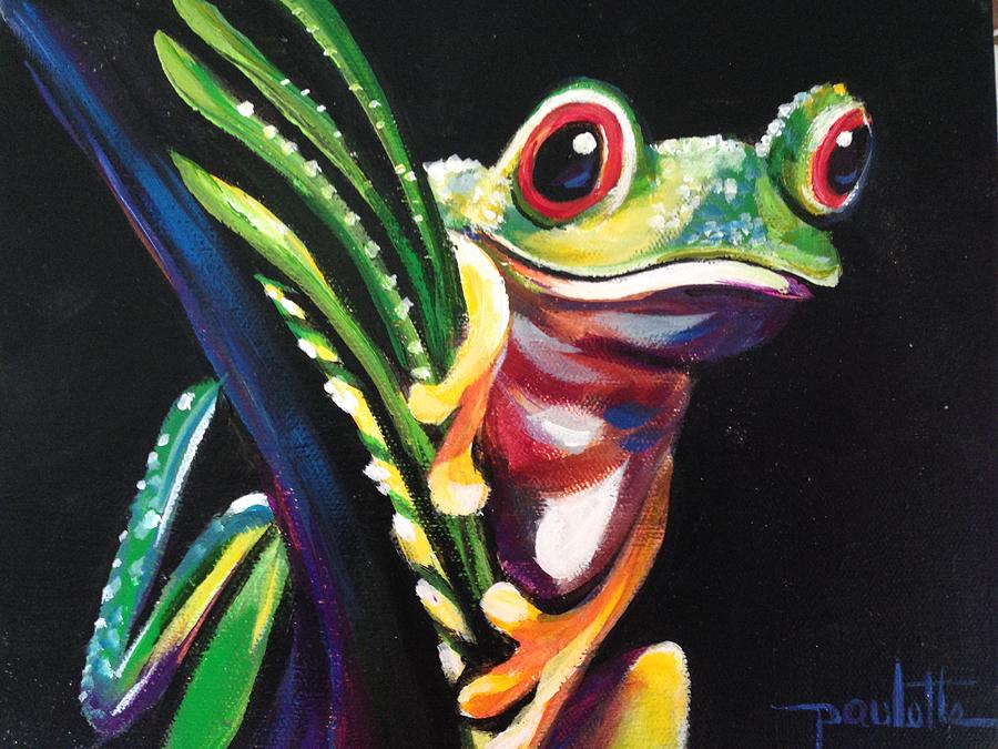 Lucky Frog Painting by Paulette Salo - Fine Art America