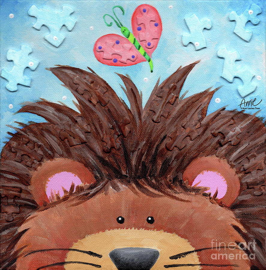 Lucky Lion Painting by Annie Troe