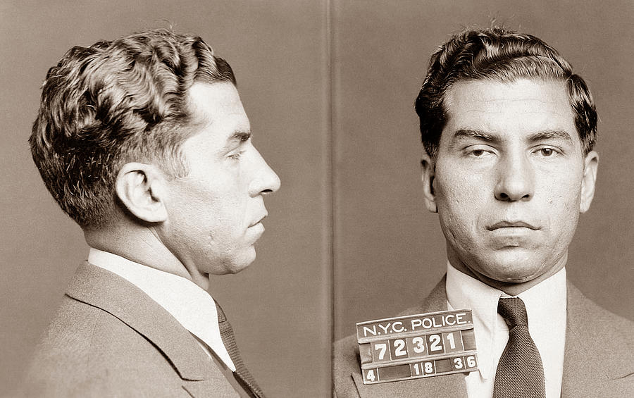 Lucky Luciano Mugshot Photograph by War Is Hell Store