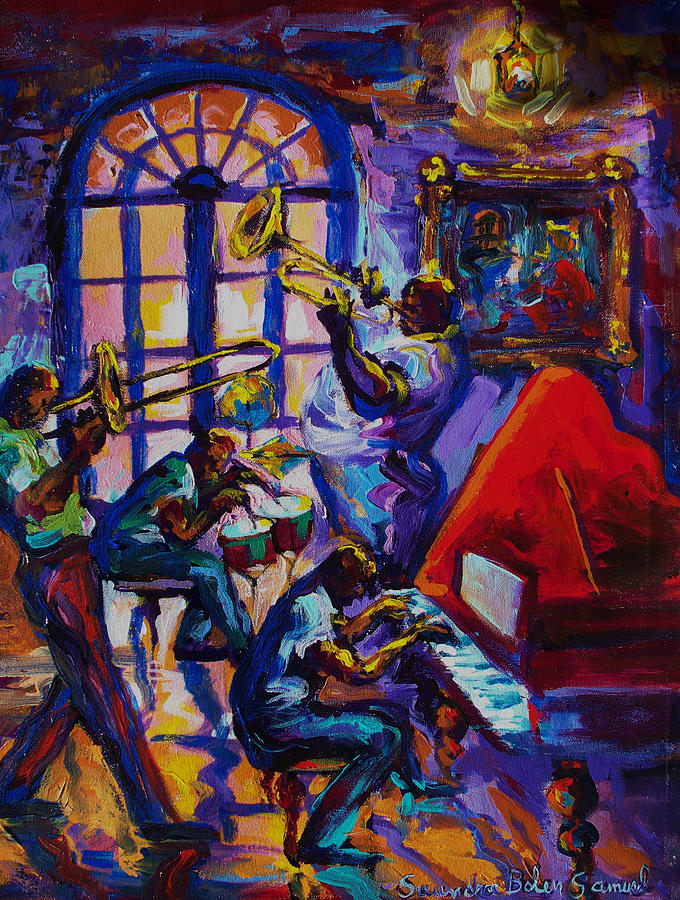 New Orleans Painting - Lucky Pierres Pleasure New Orleans by Saundra Bolen Samuel