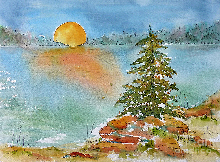 Lucky Spruce Painting by Pat Katz