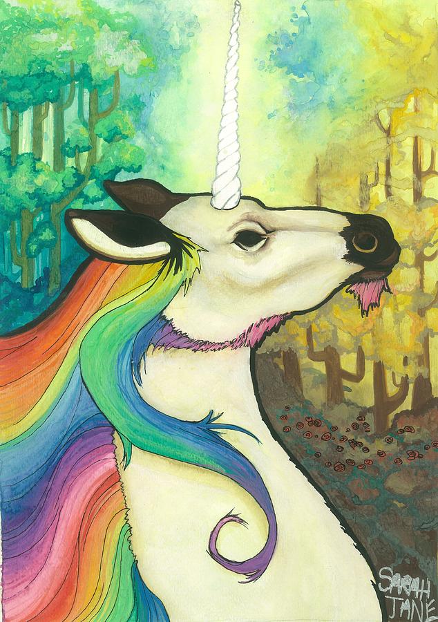 Unicorn Painting - Lucky Unicorn Spirit by Sarah Jane