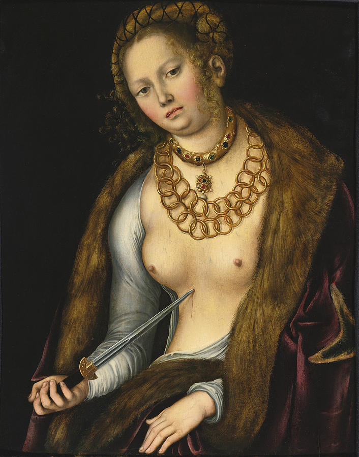 Lucretia 7 Painting by Lucas Cranach the Elder