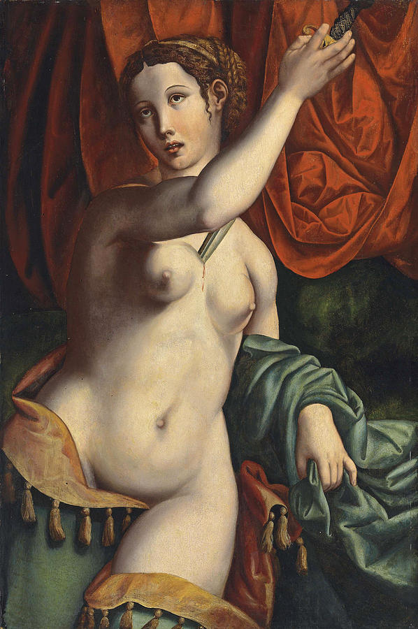 Lucretia Painting by Leonardo da Pistoia