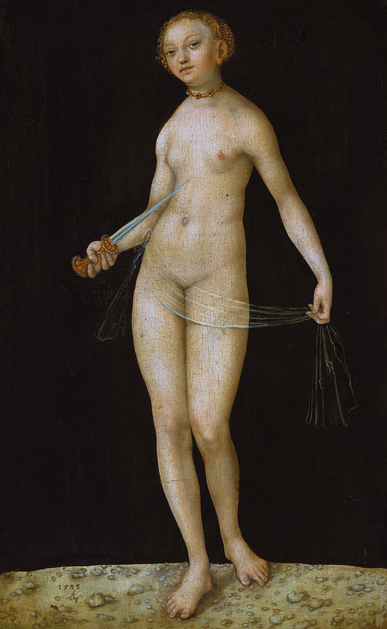 Nude Painting - Lucretia by Lucas the elder Cranach