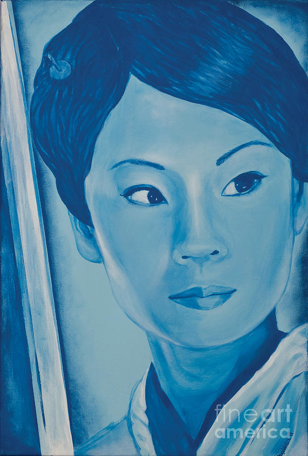 Lucy liu Painting by Derek Donnelly Fine Art America